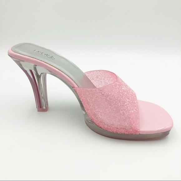 Splash Shoes Splash Pink Glitter Jelly Vintage Open Toe Sandals